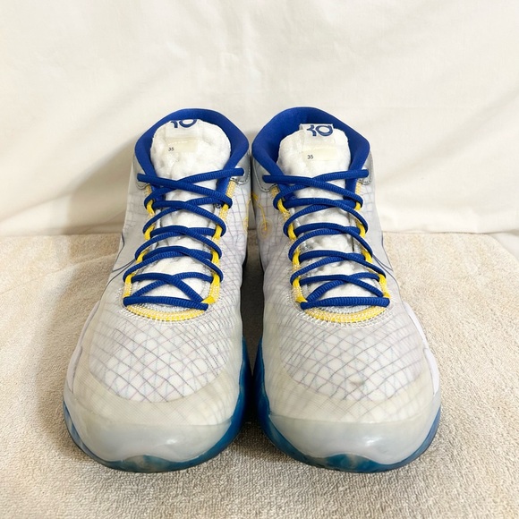 Nike KD 12 Warriors Home White/Blue size 14 MEN’S BASKETBALL SHOES - Picture 7 of 8